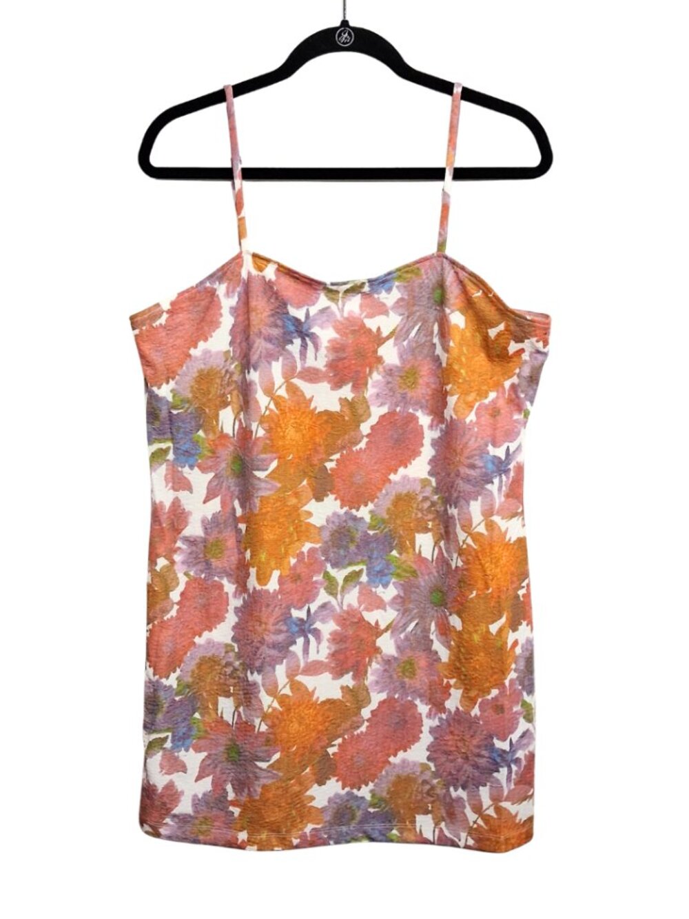 BP. Floral Mini Dress Floral Print Pink Orange Sleeveless 2XL